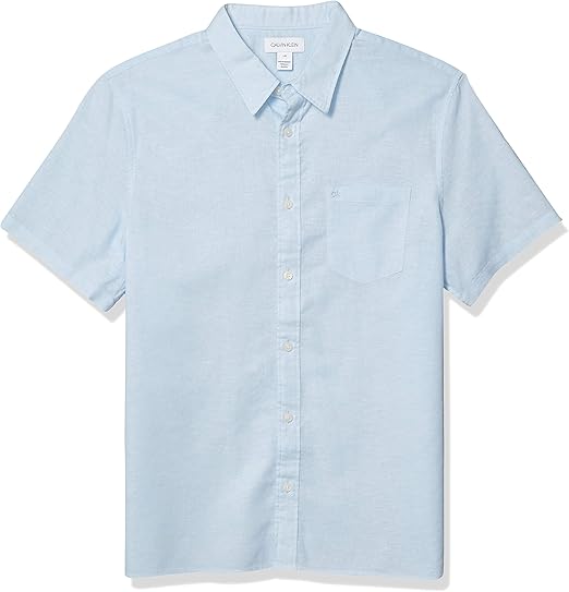 calvin klein short sleeve button down shirts