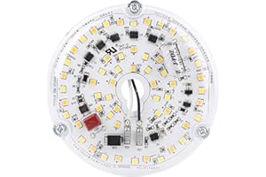 ULIKELED 4“ 18W Color Changeable Ceiling Fan LED Light Replacement, 3000K/4000K/5000K Selectable Ceiling Fan LED Light Kit, Dimmable LED Retrofit Kit for Flush Mount Ceiling Lights