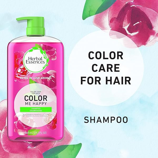 HERBAL ESSENCES SHAMPOO FOR COLORED HAIR, PARABEN-FREE, COLOR ME HAPPY, 29.2 FL OZ