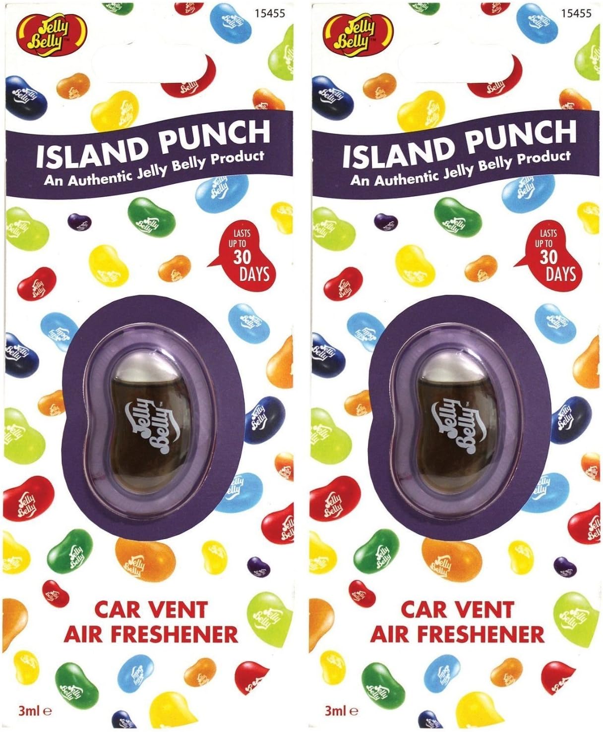 Jelly Belly Island Punch Flavour Vent Car Air Freshener Pack of 2 Amazon.co.uk Car & Motorbike