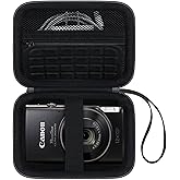 Canboc Camera Case for Canon PowerShot ELPH 360 HS A/ 360 HS Digital Camera | For ELPH 360/ IXY 650/ IXUS 285 HS Digital Camera, Mesh Pocket fit Cable, Batteries, Black (Case Only)