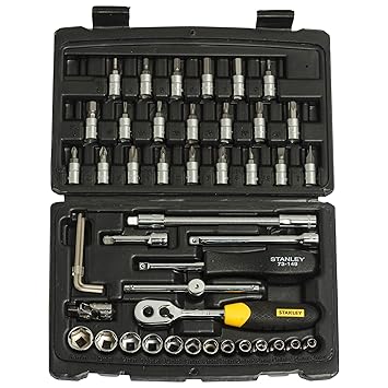 STANLEY STMT72794-8-12 1/4 Square Drive Metric Socket Set -46pcs