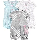 Simple Joys by Carter's baby-girls 3-pack Snap-up Rompers