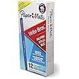 Paper Mate Write Bros Ballpoint Pens, Medium Point (1.0mm), Blue, 12 Count (3311131)