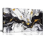 Alsingbago Large Abstract Canvas Wall Art for Living Room Bedroom Black and White Picture Ink and Wash Style Prints for Home Office Decoration Size 20x40 Ready to Hang