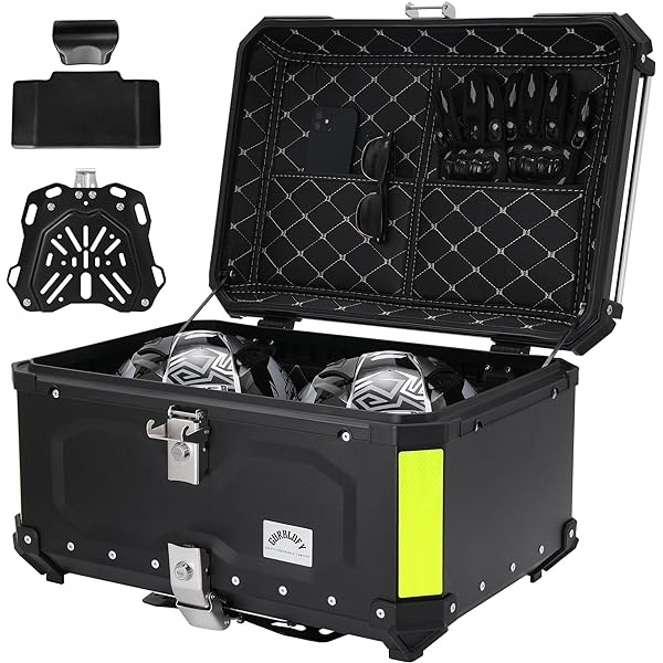Amazon.com: Gurblofy Motorcycle Top Case, 65L Aluminum Motorcycle