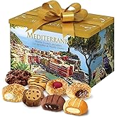 Matilde Vicenzi Mediterraneo Gift Tin - Assortment of Italian Pastries and Cookies - Bakery Dessert Gifts For Thanksgiving, C
