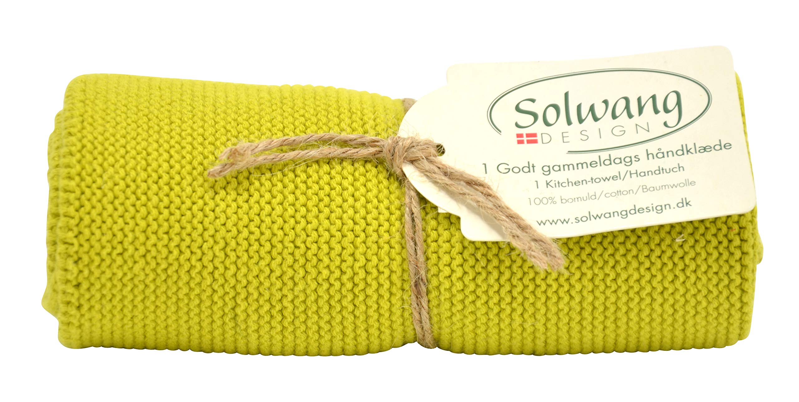 Danish Cotton in 100% Eco-Tex Certified or GOTS Certified Kitchen Hand Towels Made in India (Citron)