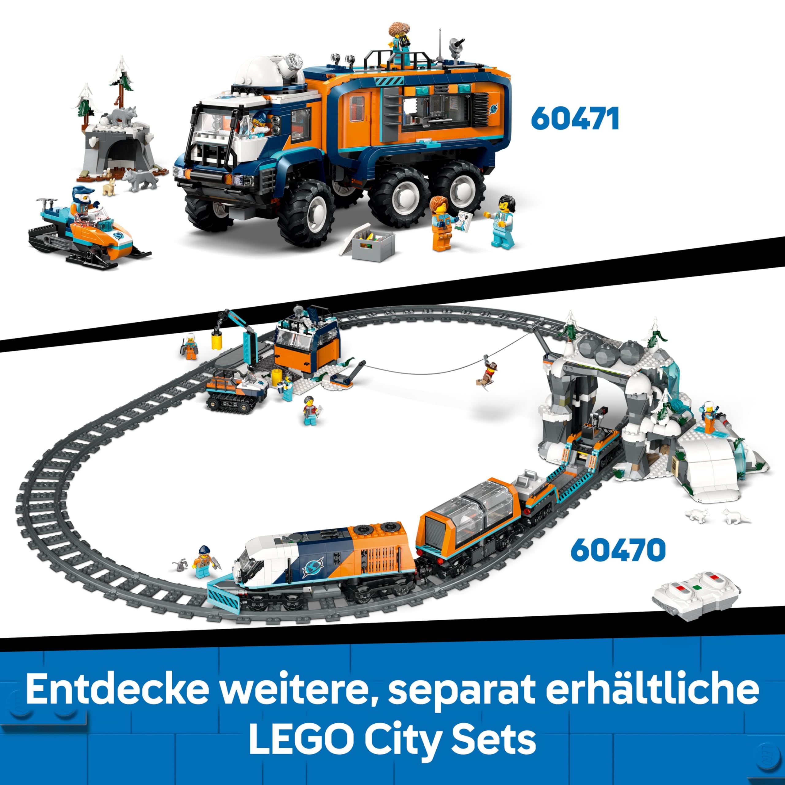 LEGO City Trains Hauptbahnhof - Wartungsfahrzeug-Spielzeug, funktionierendem Hublift, 2 Plattformen & 1 Gleisstück sowie 6 Minifiguren – Kreatives Geschenk für Jungen & Mädchen ab 7 Jahren - 60469 7