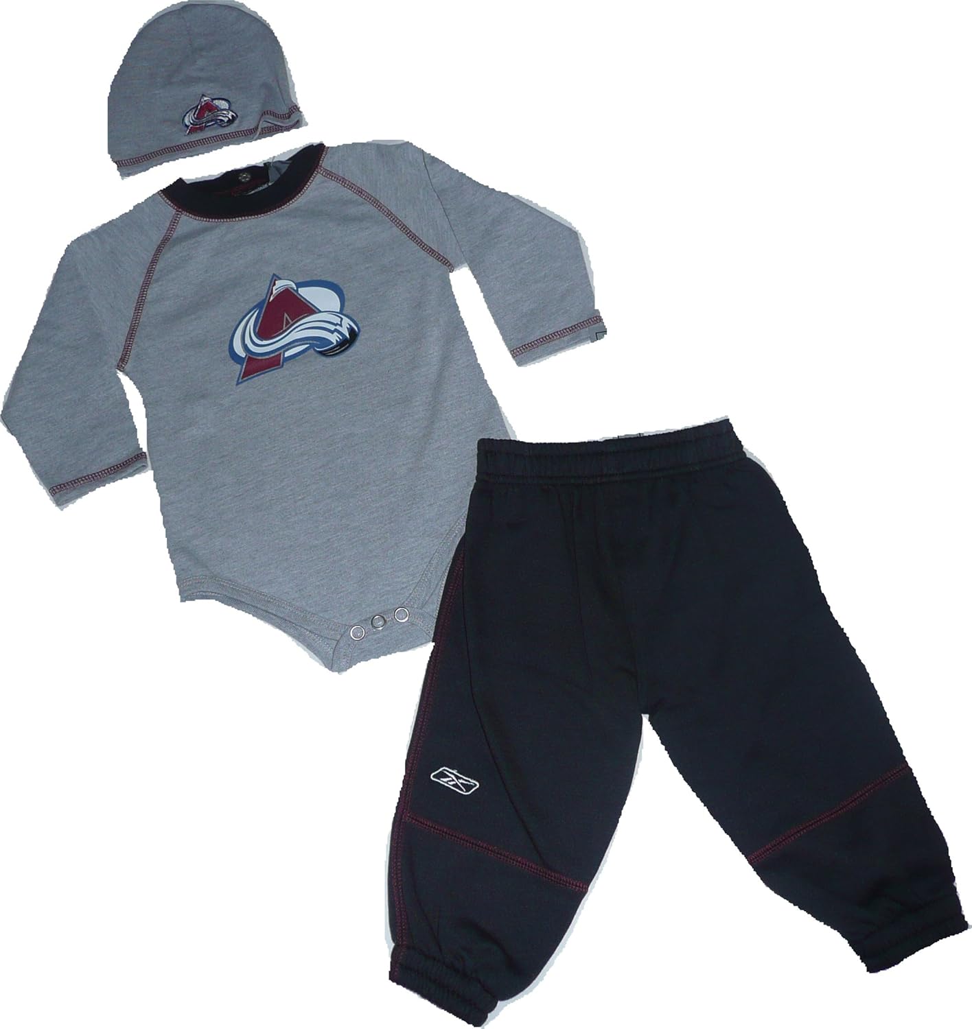 Colorado Avalanche Creeper / Onesie / Shirt Pant Cap 3pc Set 18 Month Baby Infant