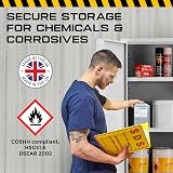 Horison Industries COSHH Storage Cabinet 1830mm Steel HSE Compliant Chemical view 3