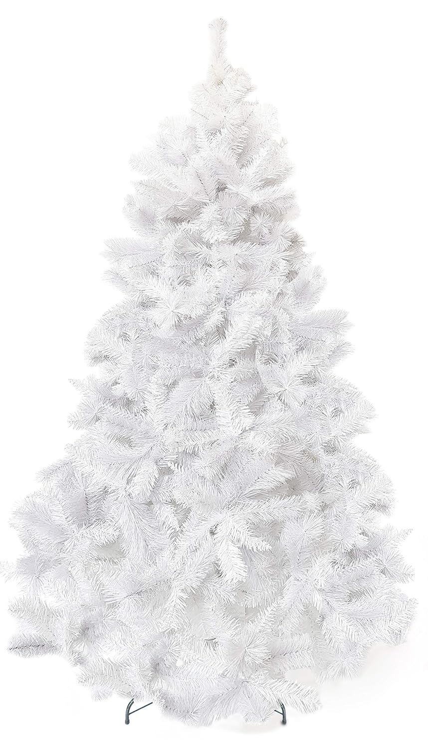 Luxury White Nordic Spruce Artificial Christmas Tree, 6.5 Ft Large (195