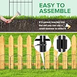 WELDUN Garden Fence 320cm x 61cm 10 Panels Rustproof Metal Barrier view 3