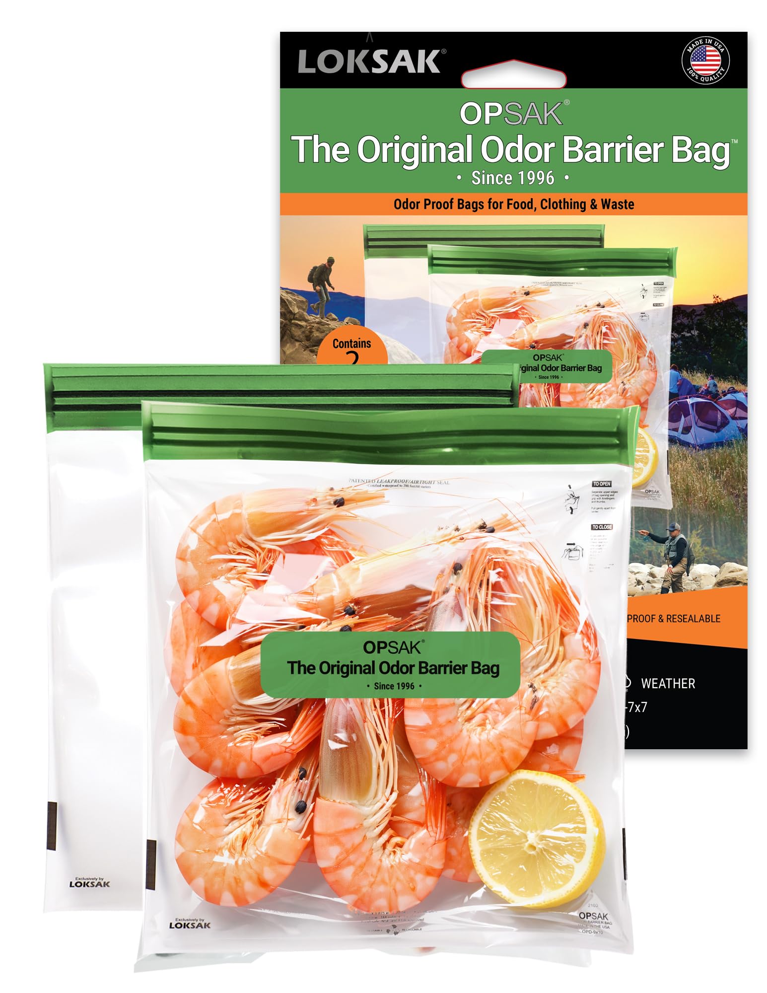 Loksak : 7 x 7.75 Odor Proof Bags (17.8 x 19.7cm), 2 Pack