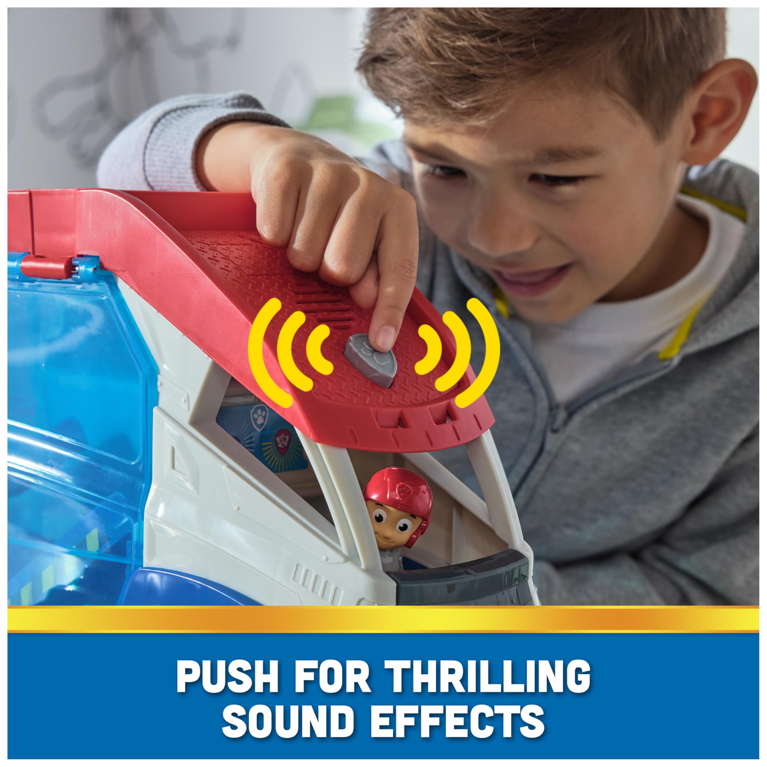 Paw Patrol, Transforming PAW Patroller with Vehicle Launchers, Lights & Sounds, Ryder Action Figure & ATV Toy Car, Kids Toys for Boys & Girls Ages 3+