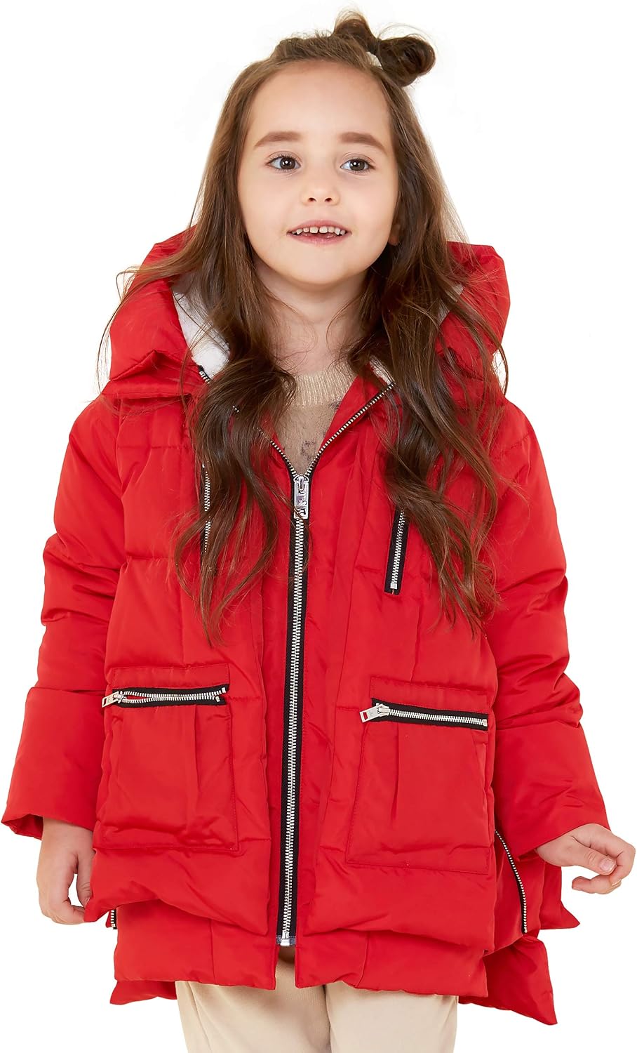Orolay Children Hooded Down Coat Girls Quilted Puffer Jacket Boys Winter Jackets: Clothing
