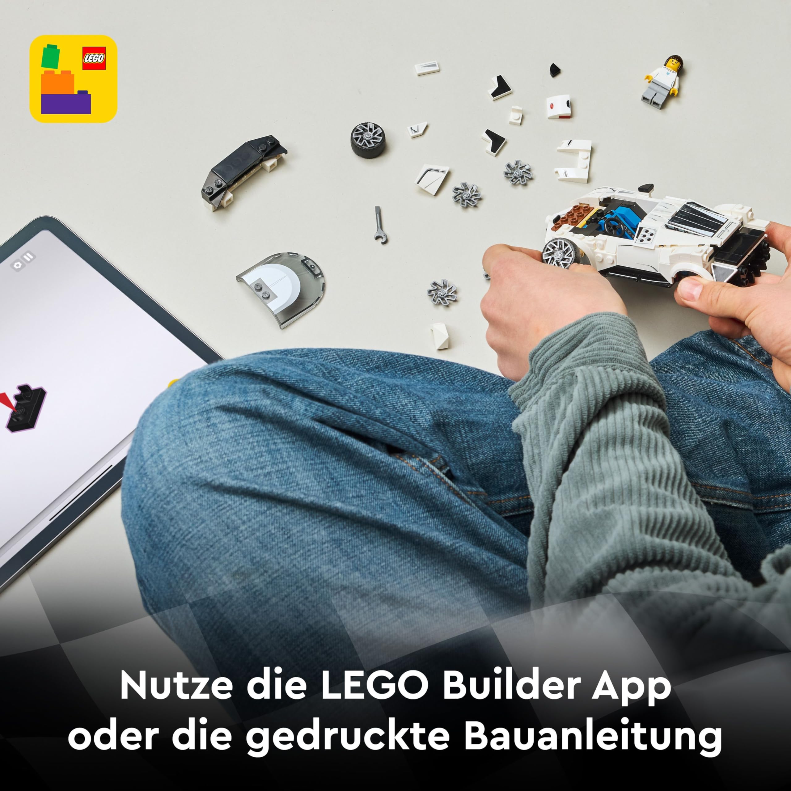 LEGO Speed Champions Bugatti Centodieci Hypersportwagen - Rennauto zum Bauen und Ausstellen - Fahrer Minifigur zum Sammeln - Geschenk für Jungen und Mädchen ab 9 Jahren und Erwachsene 77240 6