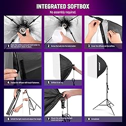 NEEWER RGB Softbox Lighting Kit with App Control