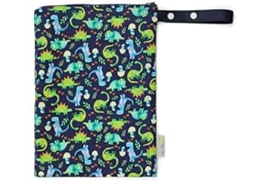 Itzy Ritzy Sealed Wet Bag with Adjustable Handle - Washable & Reusable Wet Bag with Water Resistant Lining Ideal for Swimwear