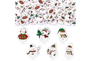 ANGOLIO Christmas Snowman Mini Erasers Bulk for Kids, 60Pcs Christmas Red Green Snowman Pencil Erasers 3D Desk Puzzle Stationery Gifts Student Classroom Rewards Game Prizes Goody Bag Stocking Filler