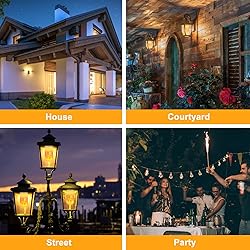 CPPSLEE Upgraded LED Flame Light Bulbs, 4 Modes