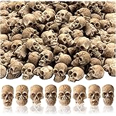 Mini Skull Figurine, Halloween Resin Skull, Miniature Skulls for Vase Filler Pranks Halloween Bar Home Table Decoration, 20Pcs