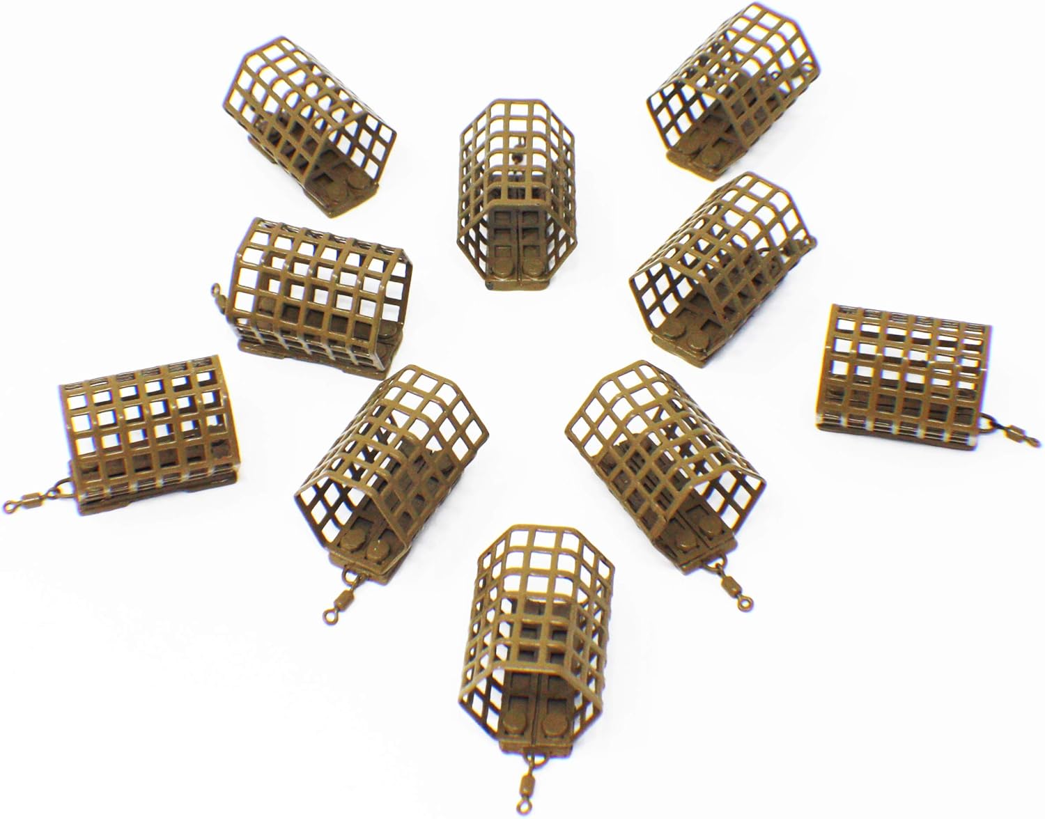 FLADEN Fishing, 10 x Wire Cage Swim FEEDERS Choose your Style, Round, Square & Hexagon - Image 3