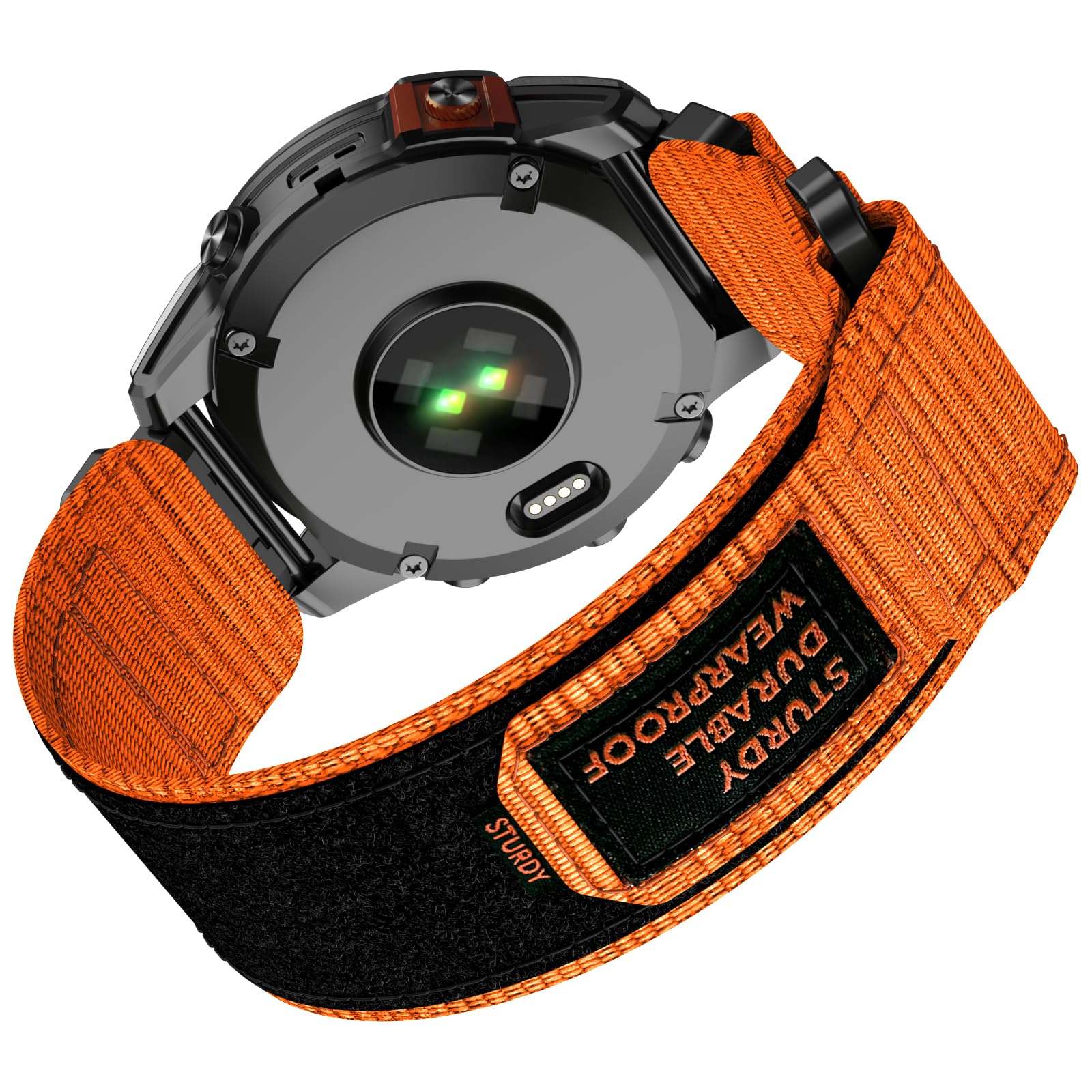 OVERSTEP Rugged Nylon Bands Compatible with Garmin Fenix 7X, Fenix 5X, Fenix 6X Pro, Enduro 2, Adjustable Woven Sports Wrist Strap for Tactix 7, Fenix 3 Smart Watch