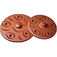 Terracotta Weighted Plate for Grape Leaf Roll Dolma Dolmades Tolma Warak Enab - PACK of 2 - Perfect Tool for Stuffed Dishes! - IMPROVED SPECIAL EDITION
