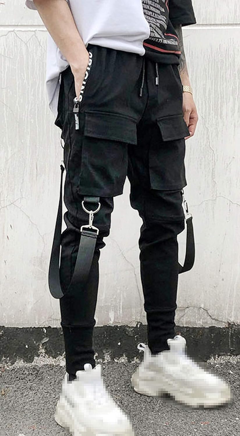 MOKEWEN Men's Elastic Waist Drawstring Jogger Sport Harem Pants: Clothing
