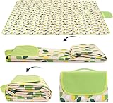 Newthinking Picnic Blanket 200x150CM Waterproof Sand Proof Green view 7