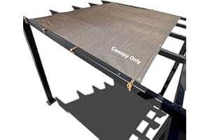 Alion Home Outdoor Pergola Sun Shade Cover Cloth Patio Canopy HDPE Permeable with Grommets (10' x 14', Brown)