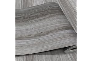 auxua Wood Grain Peel and Stick Floor Tiles – 11.8” Width, Full Roll Length of 590" – Versatile Design for Any Space, Light Color Self Adhesive Vinyl Flooring, Waterproof and Non-Slip Features