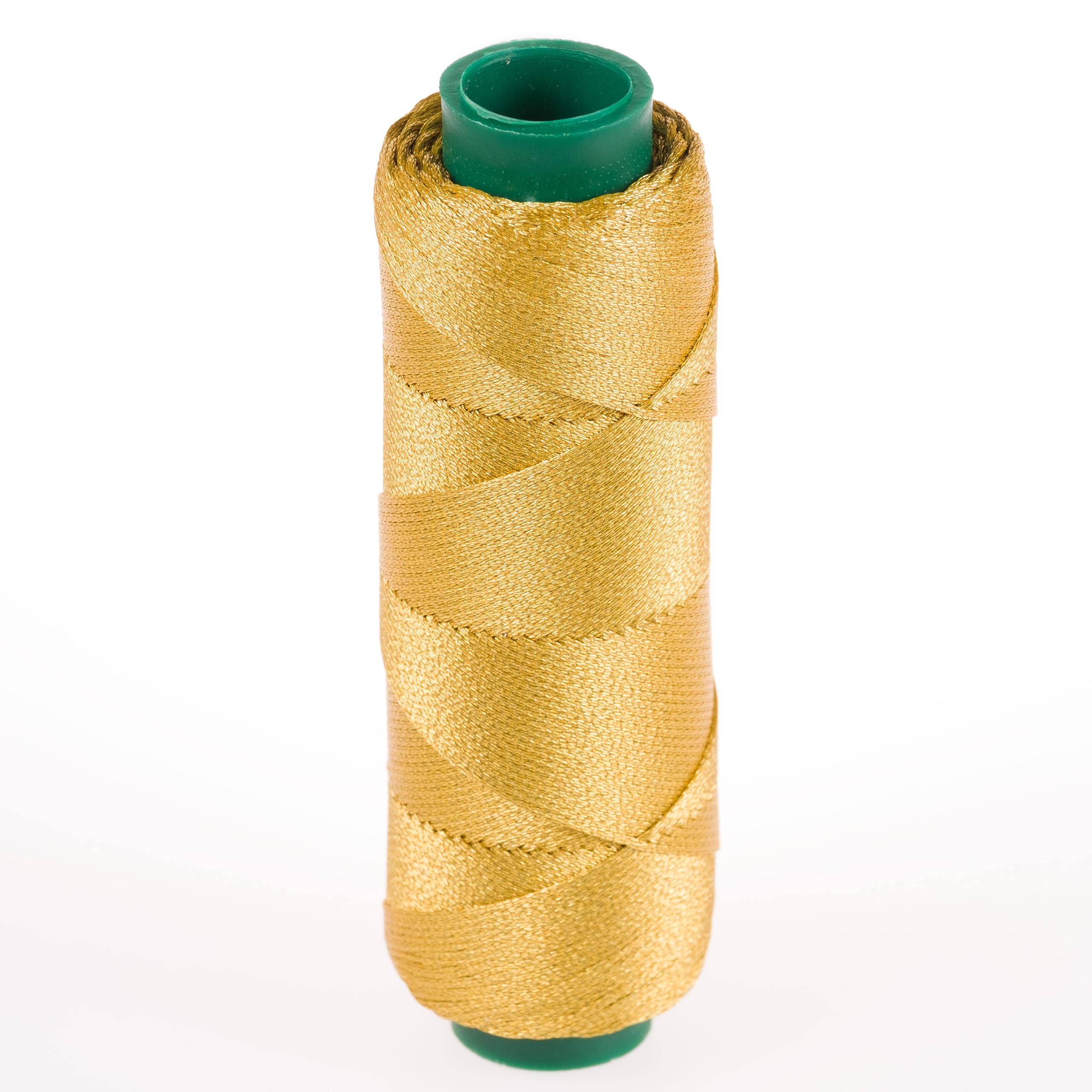 Shelver 1mm Gold String, Metallic Waxed Thread, Gold Twine, Cord for Jewellery Making, Decorating, Crafting, Leather Work - 100m (DARK GOLD)