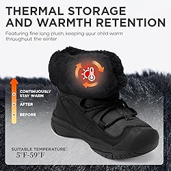 HAPPY NOCNOC Boys Girls Snow Boots Waterproof