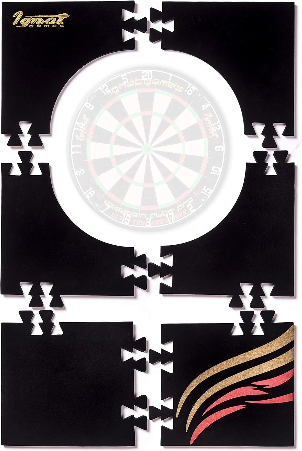 IgnatGames Dart Board Wall Protectors - EVA Foam Dartboard Backboard for Sisal/Bristle Dartboards - Rectangular Dartboard Surround : Sports & Outdoors