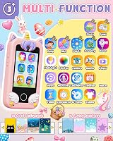 UCIDCI Kids Smart Phone Toy with Dual Cameras 4 Inch IPS 13 Games Learning view 2