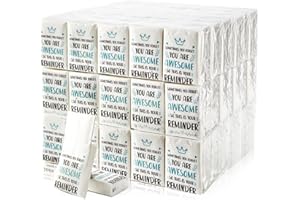 GISGFIM 60 Pack Motivational Facial Tissue Inspirational Pocket Tissues Packs Travel Size 3 Ply Appreciation Gifts Soft Tissues You Are Awesome Individual Packs Facial Napkins for Guests Wedding Party Favors
