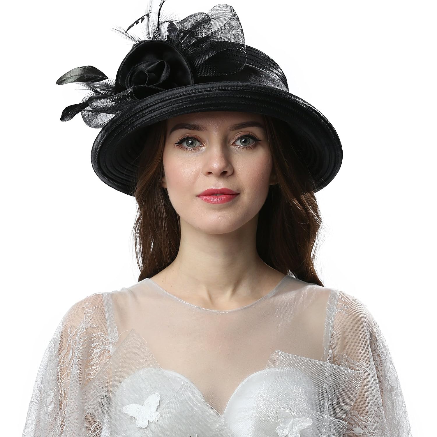 KDC1701 White Women Dress Hats for 