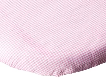 pink gingham crib sheet