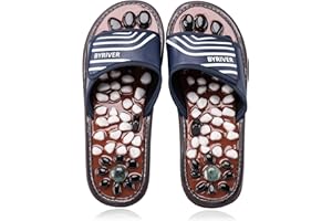 BYRIVER Therapeutic Stone Massage Slippers Sandals Flip Flops for Men Women, Reflexology Foot Massager Relief Plantar Fasciit