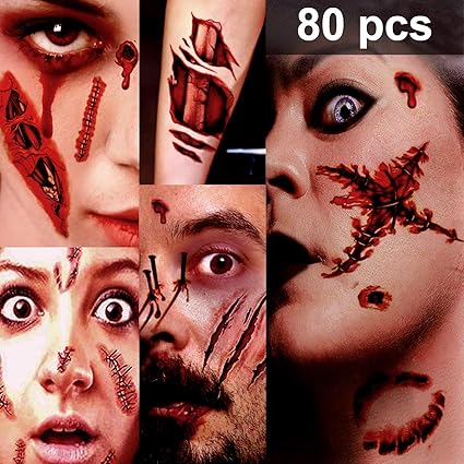 Download Cicatriz Halloween Maquillaje Niño Gif