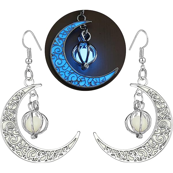 Amazon.com: Aimimier Luminous Moon Necklace Stone Pendant