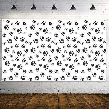 Paw Print Party Decorations Puppy Dog Paw Print Banners Large