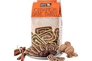 DARIOUS DATE COOKIE Darious Snack Co VEGAN and PALEO Cinnamon Date Swirls for Delicious BreakFast, Slightly Sweet and Savory Snacks, All Natural Ingredients, Holiday Food Gifts, 6 oz Bag
