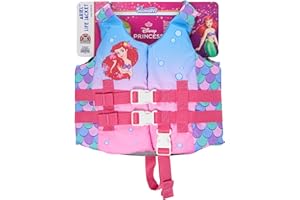 SwimWays Disney Princess Swim Trainer Life Jacket, US Coast Guard Approved Life Vest Kids Swim Vest, Pool Floats & Life Jackets for Kids 33-55 lbs, Ariel