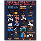 Video Game Room Wall Art for Boys - 8x10 Unframed Gamer Poster Print for Bedroom or Game Room - Retro Controller Art for Teen Boys - Cool Gaming Decor for Men or Teens - Vintage Gaming Wall Art