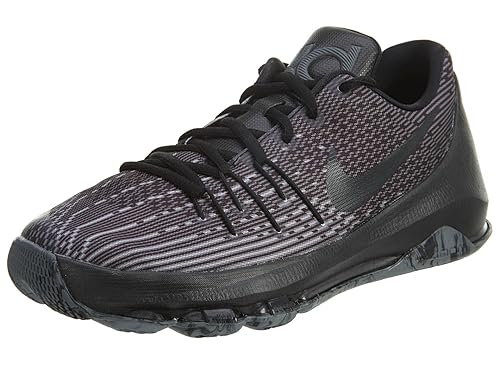Nike Kids KD 8 (GS) Black/Black/Dark Grey/Cl Grey Basketball Shoe ...