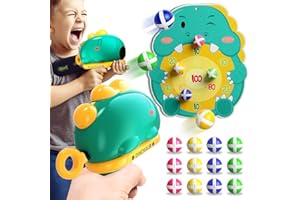 Doloowee Outdoor Toys for 3 4 5 6 Year Old Kids, Dinosaur Dart Board with Sticky Balls for Kids Ages 3-5 6-8, Indoor Outdoor Games Christmas Birthday Gifts for 3 4 5 6-8+ Year Old (Green)