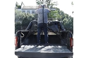 Cargo Net for Pickup Truck Bed, Migaven Highly Elastic Cargo Net Suitable for Daily Light Loads of Trucks, 4' x 4' Stretches to 7'x7' Truck Bed Net (Double Layer)